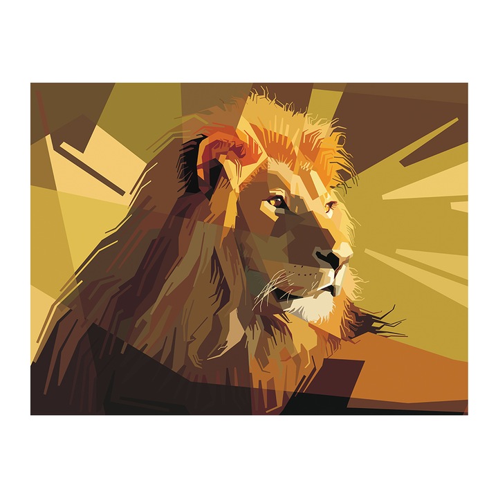 Tablou Art deco lion, 30x40 cm, Decostick