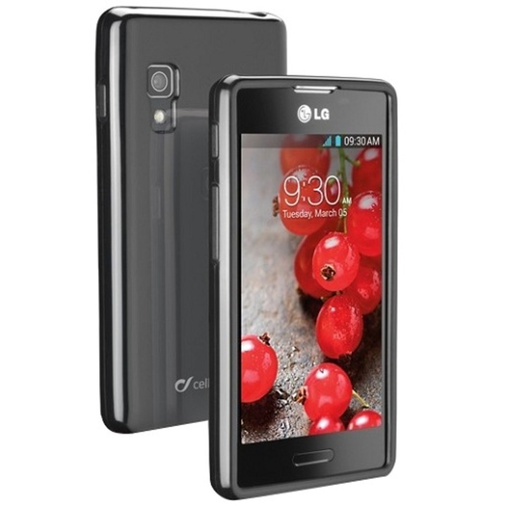 Протектор Cellular Line Shocking за LG E460 Optimus L5 II, Черен