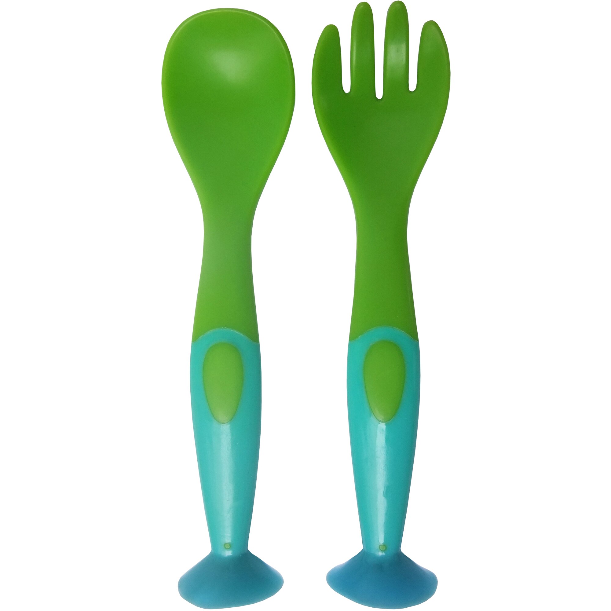 Set tacamuri Primii Pasi cu ventuze, Verde/Bleu