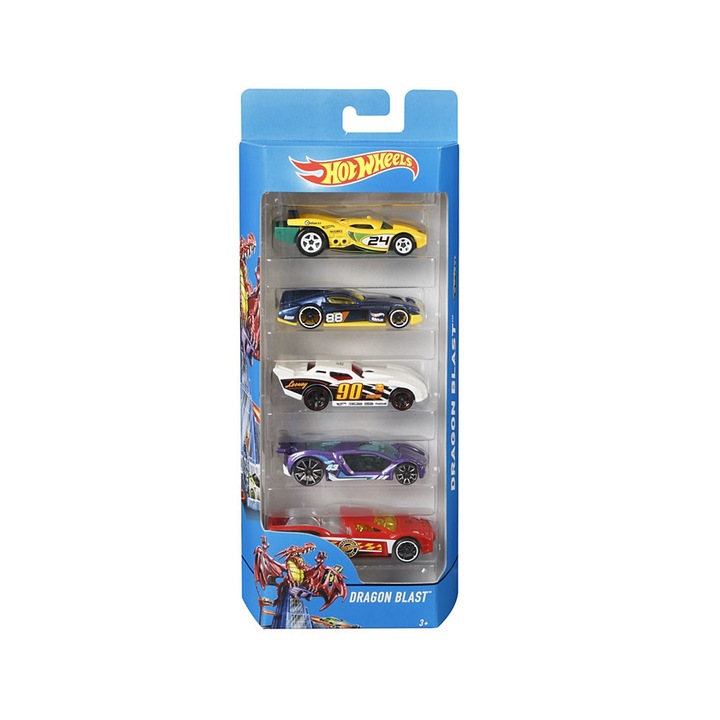 Jucarie - Set 5 Masinute Hot Wheels - Mattel 1806