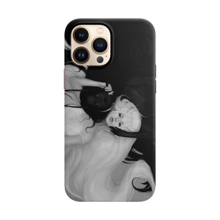 A tok kompatibilis az Apple iPhone 14 Pro modellel, Black & White, Silicon, Tpu, Viceversa