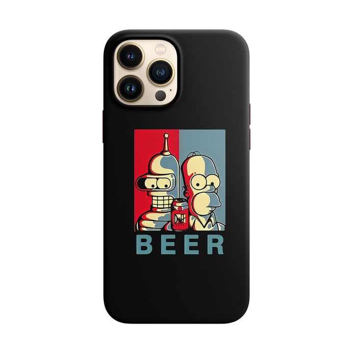 Husa compatibila cu Apple iPhone 14 Pro Max model Beer Brothers, Silicon, Tpu, Viceversa
