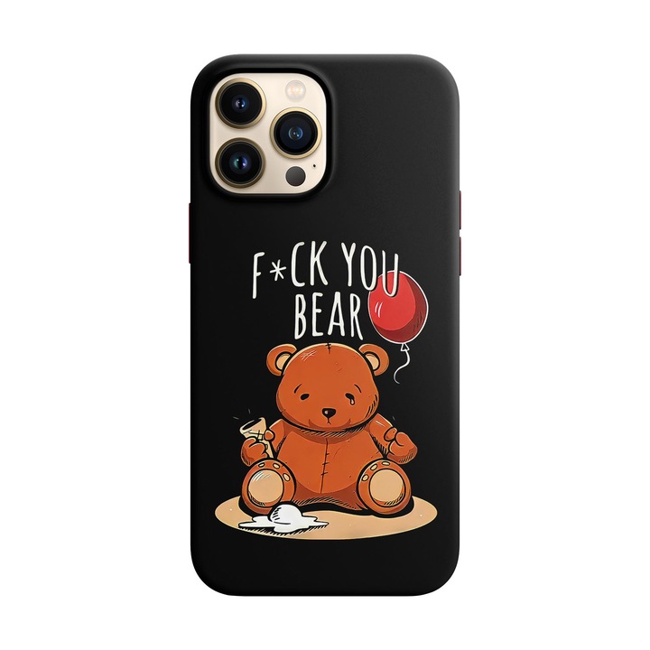 Husa compatibila cu Apple iPhone 14 Pro Max model I hate bears, Silicon, Tpu, Viceversa