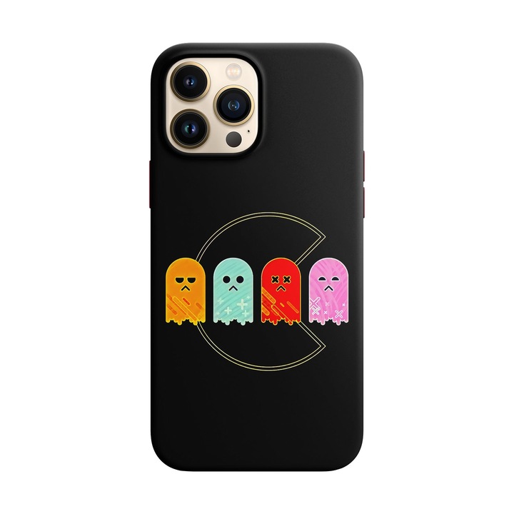 Husa compatibila cu Apple iPhone 14 Pro Max model Pacman, Silicon, Tpu, Viceversa
