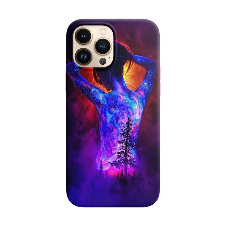 Husa compatibila cu Apple iPhone 14 Pro model Space girl, Silicon, Tpu, Viceversa