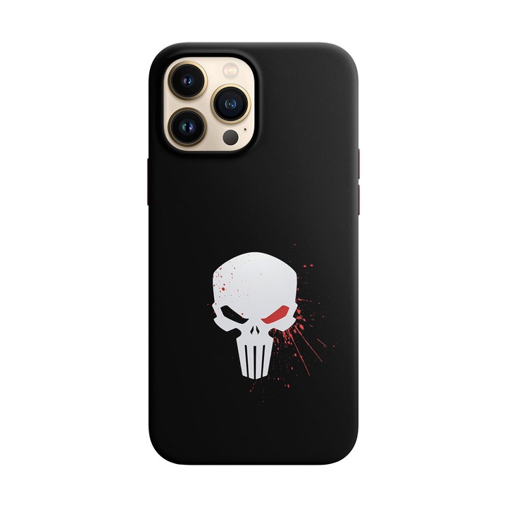 Husa compatibila cu Apple iPhone 14 Pro Max model Punisher, Silicon, Tpu, Viceversa