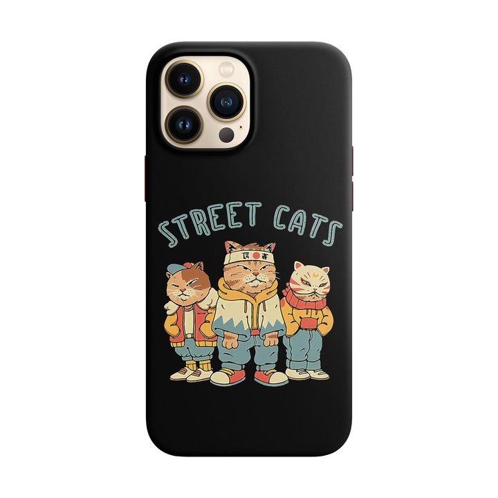 Husa compatibila cu Apple iPhone 14 Pro Max model Street cats, Silicon, Tpu, Viceversa