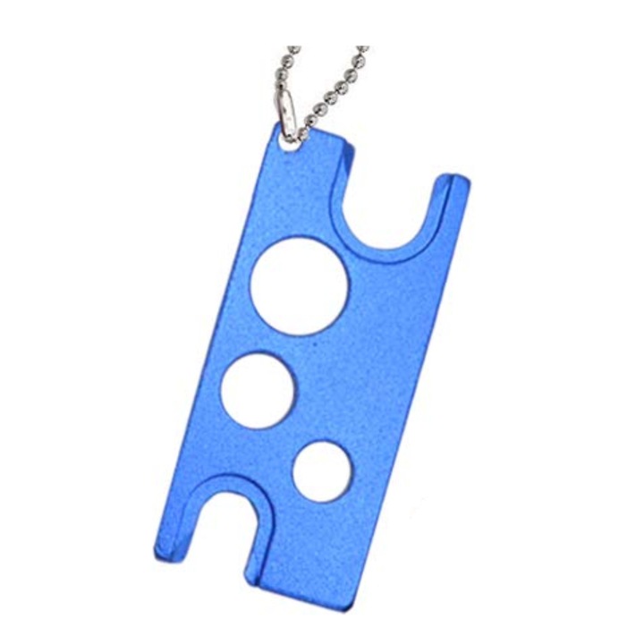 DROPY Univerzális kulcstartó típusú nyitó, roll-on illóolajos flakonokhoz, kék