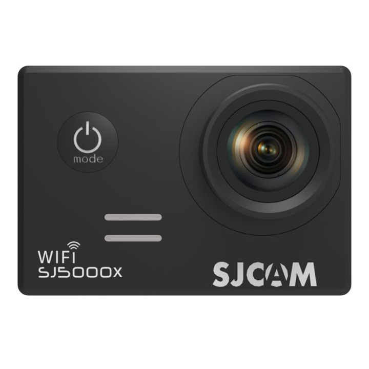 Спортна видеокамера SJCAM, 4K, UHD, MicroSD, Черен, LCD дисплей 2 инча