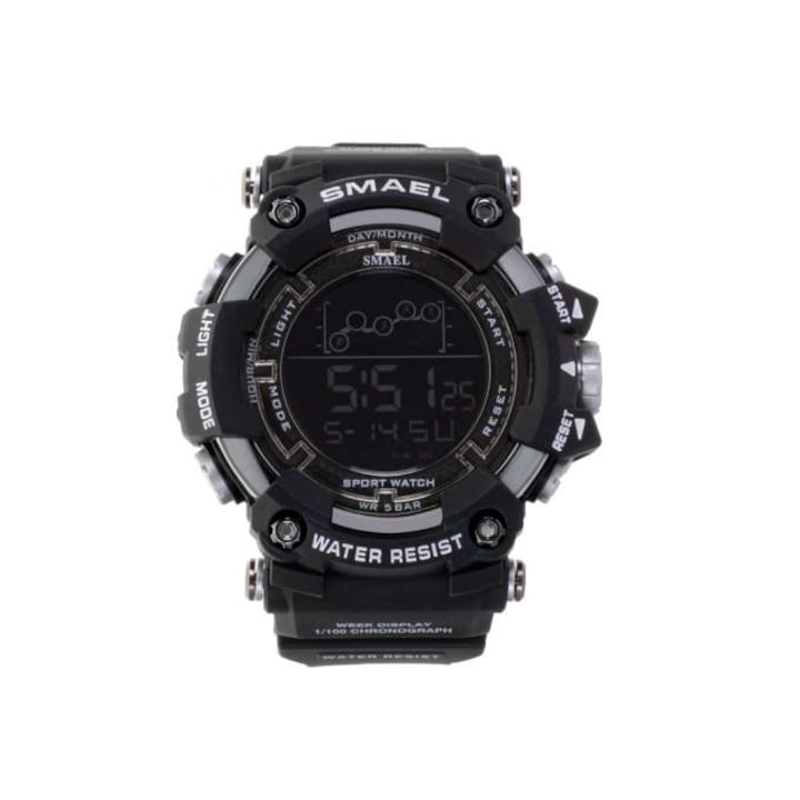 Мъжки часовник Zola, водоустойчив, LED, черен