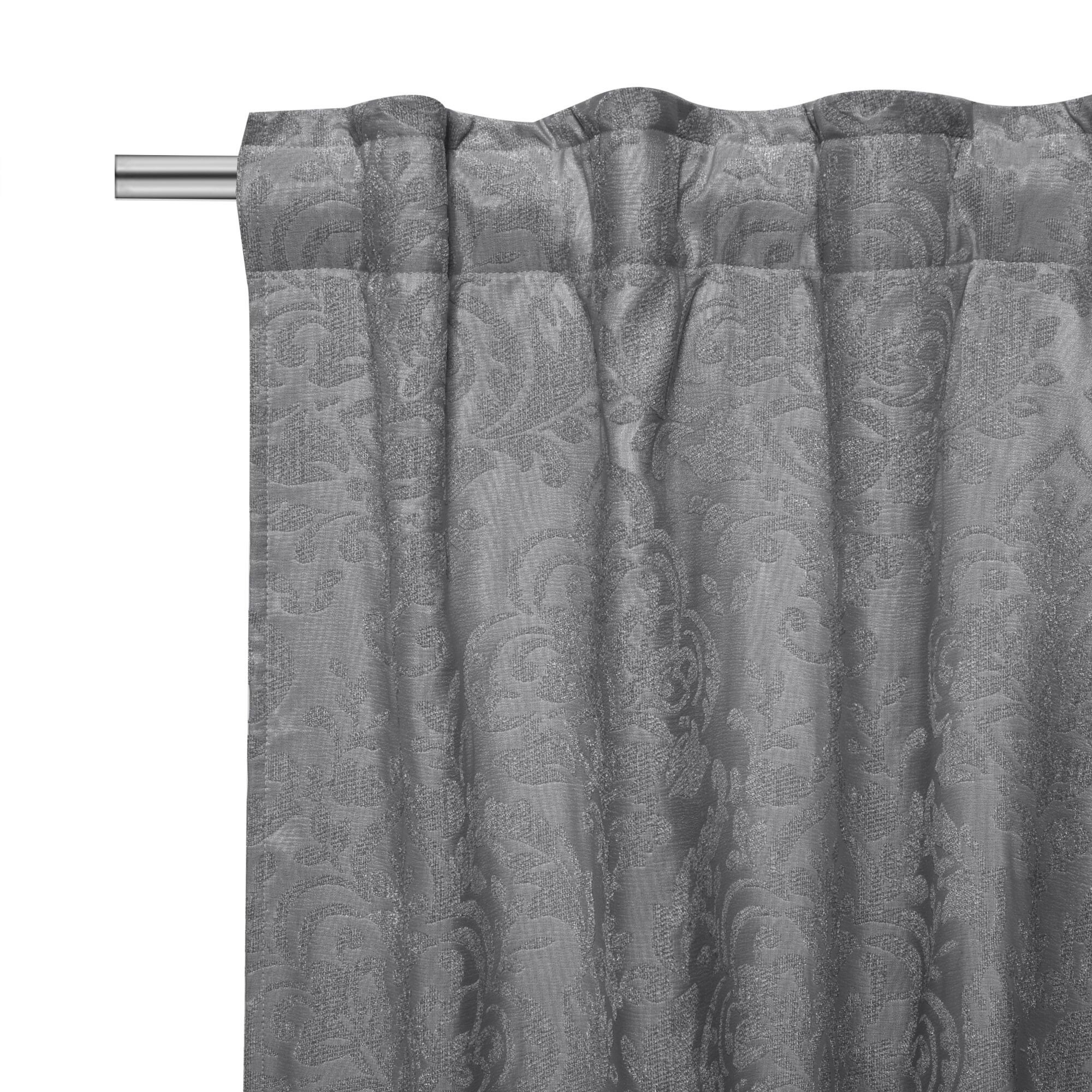 Draperie 200 x 280 cm Nohan Granit 3, cu rejansa si bride ascunse, gri -  