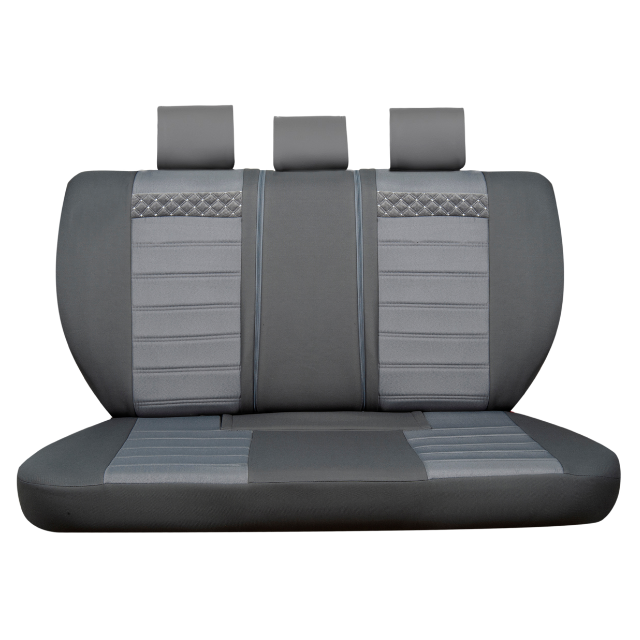 Set Huse Auto Premium, Eco piele si textil, 12 piese, Gri eMAG.ro