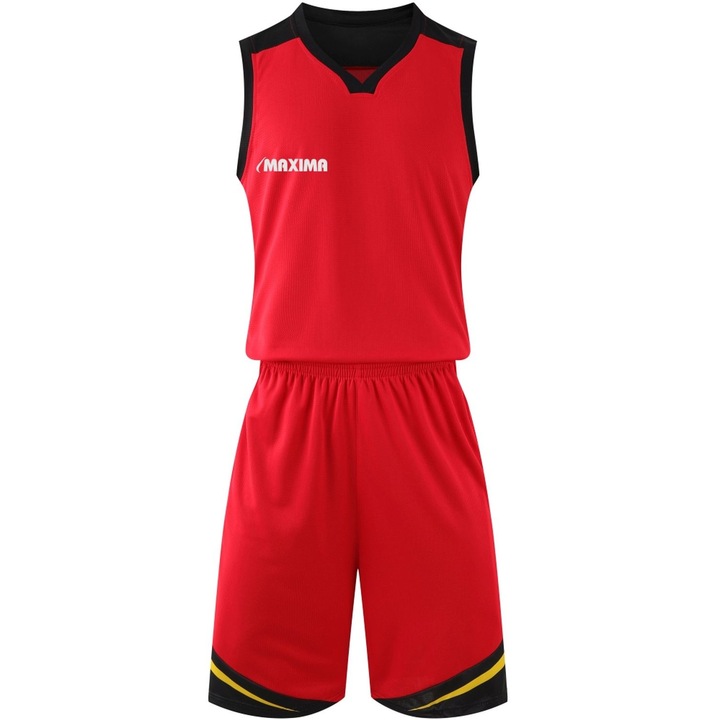 Екип за баскетбол MAXIMA, 40023906, Размер XL, Червен/Черен