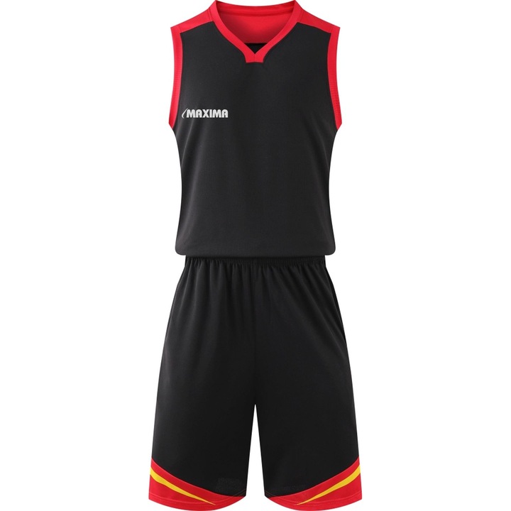 Екип за баскетбол MAXIMA, 40022106, Размер XL, Черен/Червен