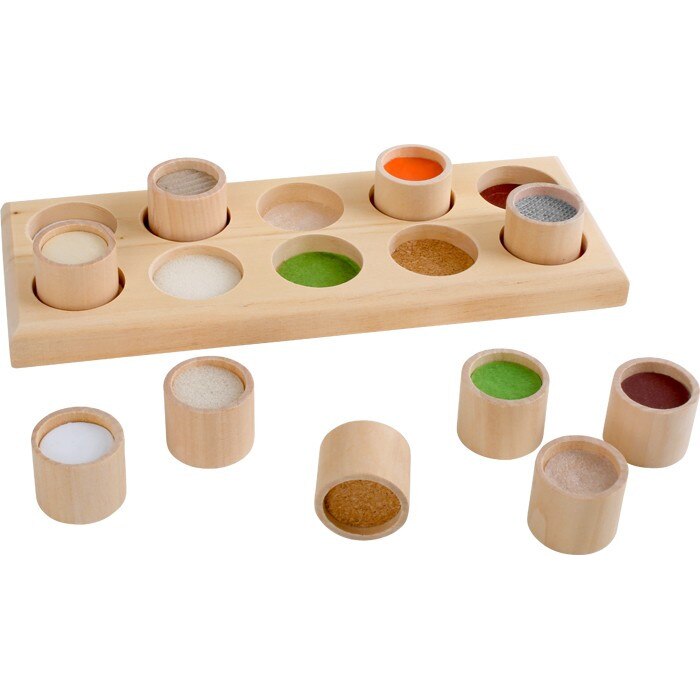 Jucarie senzoriala tactila lemn tip Montessori
