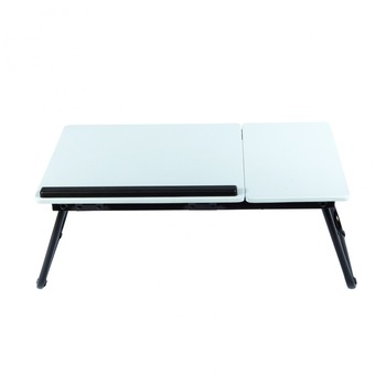 Masa laptop Thomas Unic Spot, 55.2 x 32 x 4.5cm, Alb / Negru Masa laptop Thomas Unic Spot, 55.2 x 32 x 4.5cm, Alb / Negru
