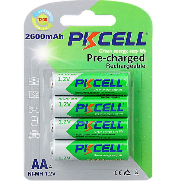 Set 4 acumulatori preincarcati AA/ R6 2600mAh PKCELL