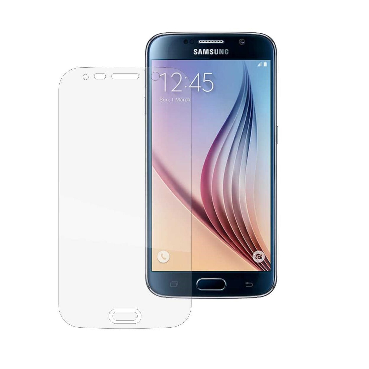 Samsung Galaxy S6 - Folie Protectie Ecran,Curbata si Adeziva,Invisible Skinz Ultra-Clear HD (Set 2 Folii)