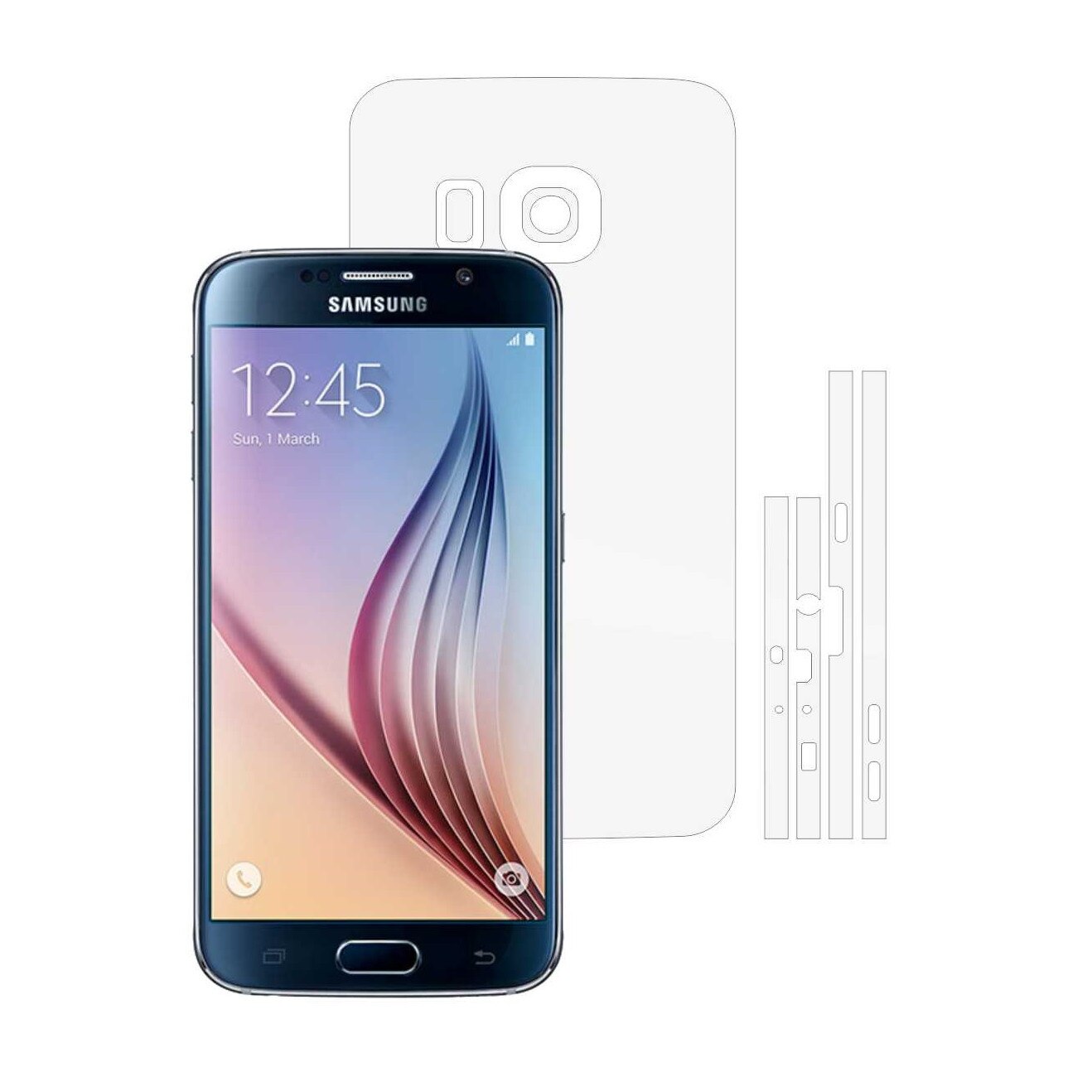 Samsung Galaxy S6 - Folie Invisible Skinz Ultra-Clear HD,Protectie Carcasa si Laterale,husa transparenta tip skin