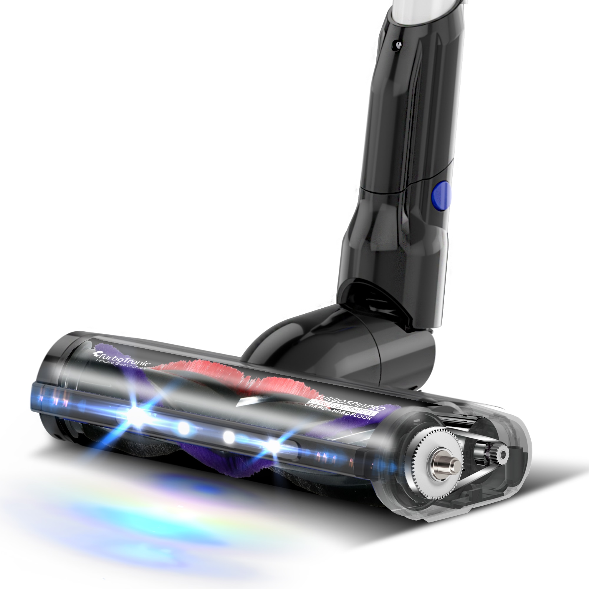 Aspirator portabil 2in1 TurboTronic TT-C27 Ultra-Light Stick, 0.9l, baterie Li-ion,,22,2V, 32 minute autonomie, negru/albastru
