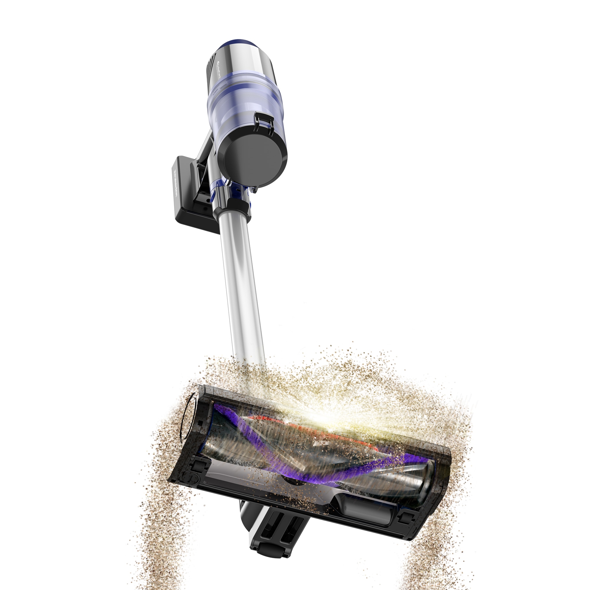 Aspirator portabil 2in1 TurboTronic TT-C27 Ultra-Light Stick, 0.9l, baterie Li-ion,,22,2V, 32 minute autonomie, negru/albastru