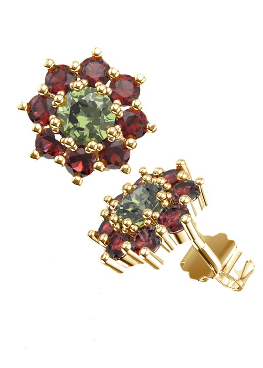 Cercei, aur alb si galben