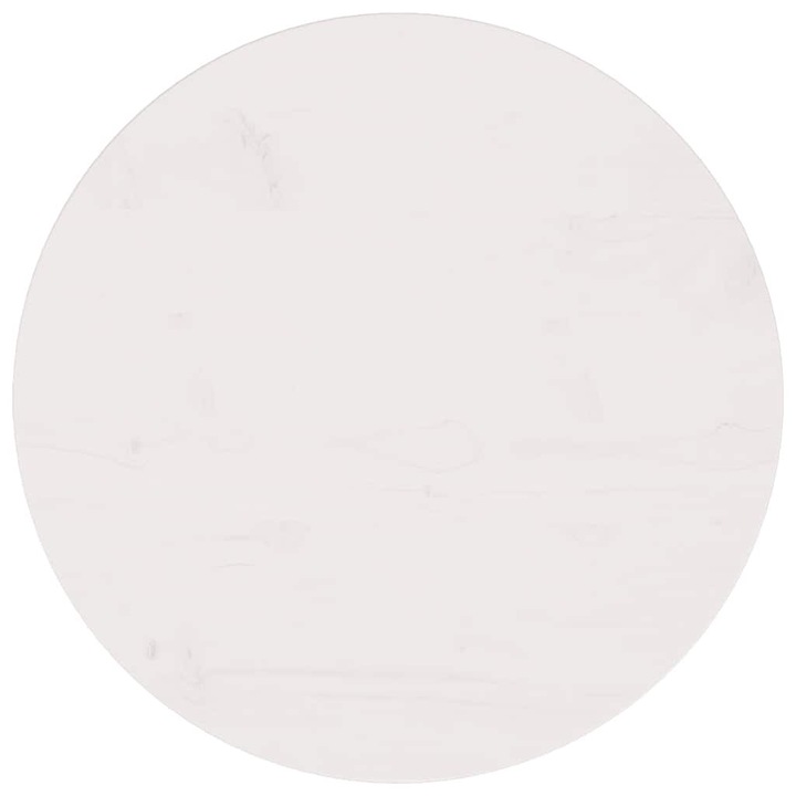 Blat de masa vidaXL, alb, Ø50x2,5 cm, lemn masiv de pin 813653