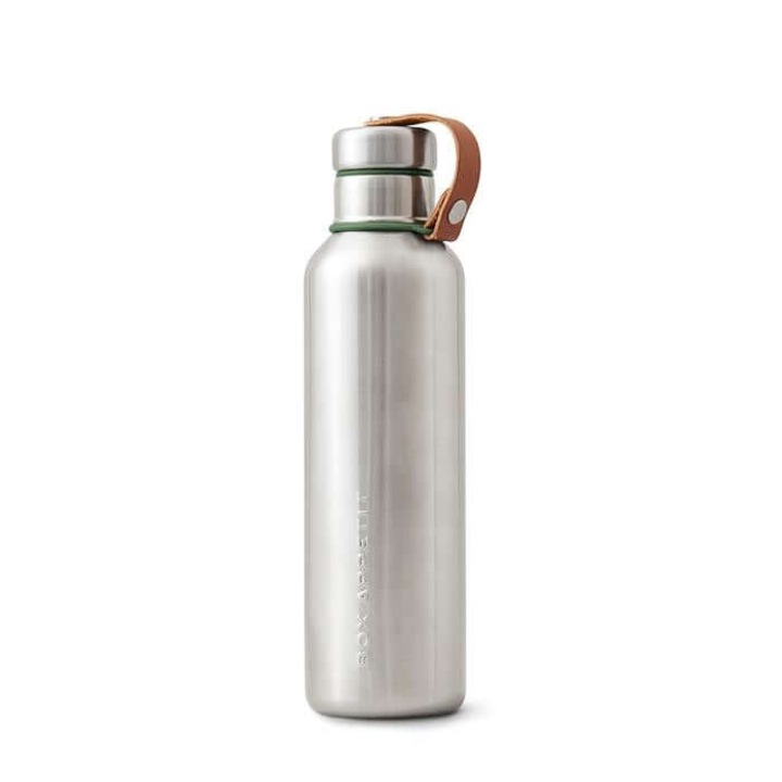 Термо бутилка Black+Blum Steel Fresh, Inox, 750 ml, цветно зелено силиконово уплътнение