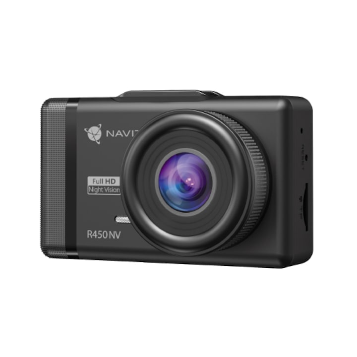 Camera auto DVR NAVITEL R450 NV cu Night Vision, rezolutie Full HD, Parking mode, Inregistrare in bucla pe microSD, suport pentru conectare camera aux de spate