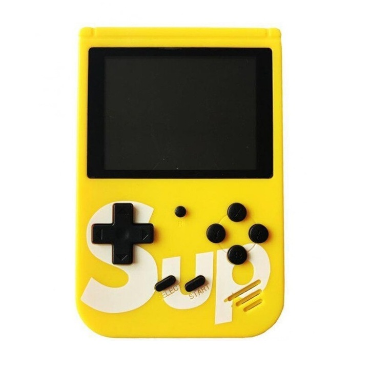 Преносима конзола STELS SUP, 400 игри, 3 инча дисплей, Retro Games, Ретро игра, Жълт
