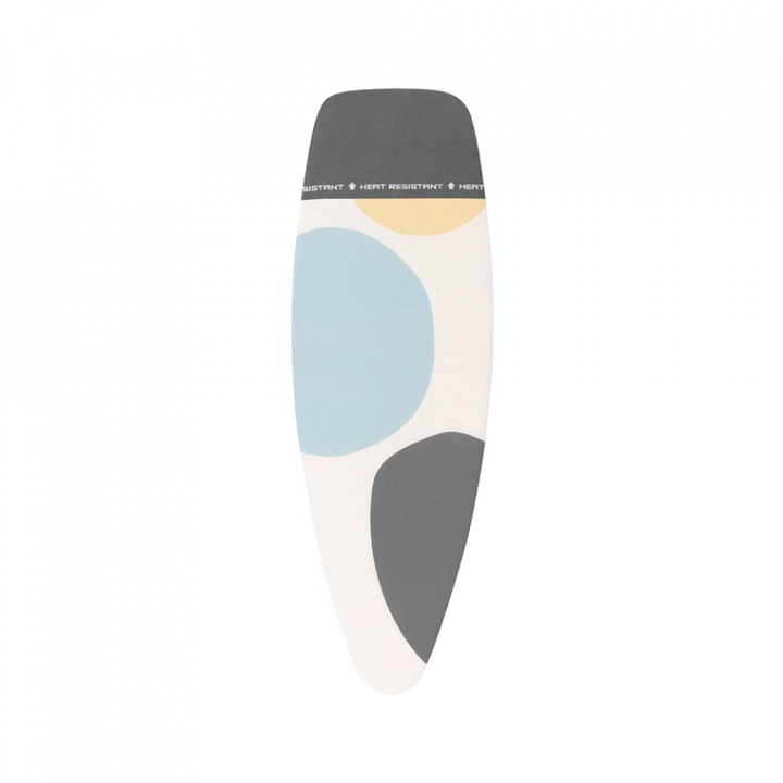Husa masa de calcat Brabantia D 135x45cm, 4mm+4mm, zona fier rezistent la caldura, Spring Bubbles