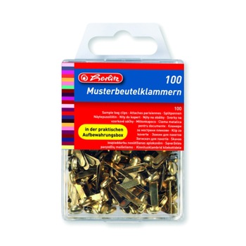 Clema metalica pentru prins plicuri si documente Herlitz, 100 buc/cutie Clema metalica pentru prins plicuri si documente Herlitz, 100 buc/cutie