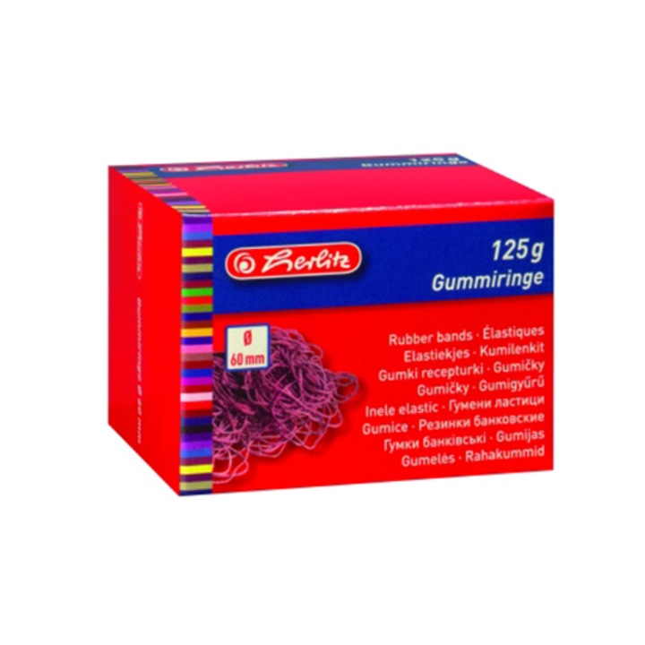 Herlitz elasztikus gumi, 60 mm, 125 g/doboz