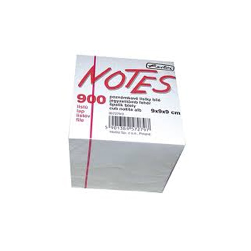 Bloc notite alb Herlitz, 9x9x9 cm, 900 file
