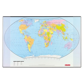 Mapa pentru birou Herlitz, Harta lumii, 70 x 45 cm Mapa pentru birou Herlitz, Harta lumii, 70 x 45 cm