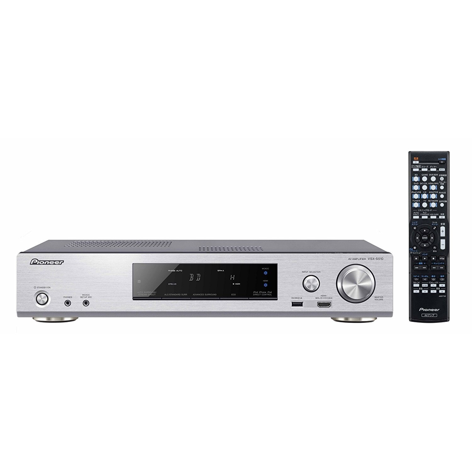 Receiver Pioneer VSX S520D Argintiu 5 1 Canale Ultra HD DAB Hi Res 