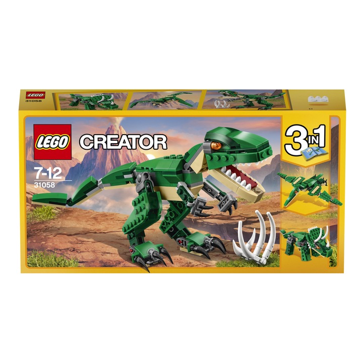 LEGO Creator 3 in 1 - Dinozauri puternici 31058, 174 piese