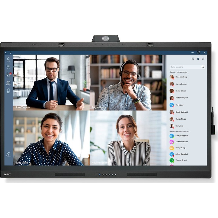 Monitor NEC 60005140, 55", 3840 × 2160 (UHD 4K), 16:9, 60 Hz, 8 ms, HDMI x1 RJ-45 x1 B típusú USB x1 USB-C x2