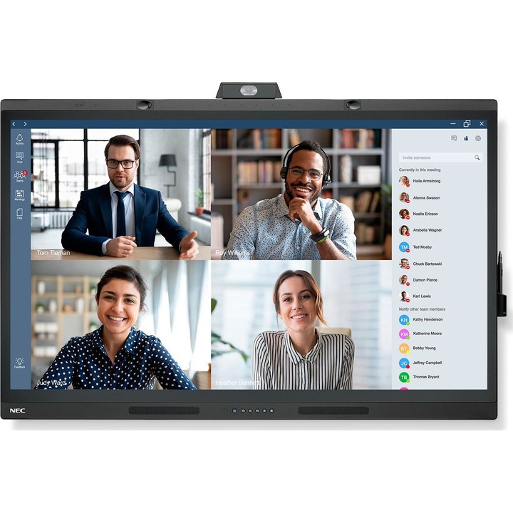 Monitor NEC WD551, 55", 3840 × 2160 (UHD 4K), 16:9, 60 Hz, 8 ms, HDMI x1 RJ-45 x1 USB tip B x1 USB-C x2