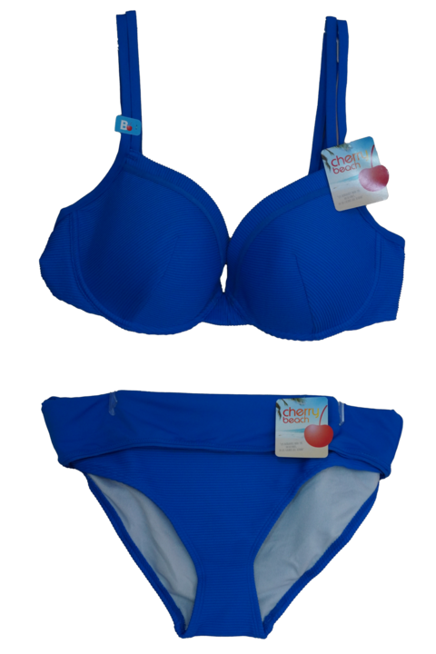 Costum de baie dama Cherry beach 23822, 2 piese, Culoare Albastru, Marimea M