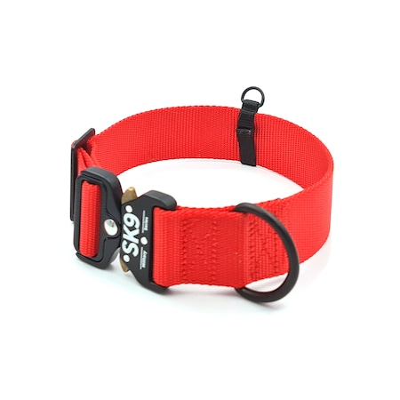 Super-K9, Zgarda de forta, rosie, XL, pentru caini civili si utilitari rase mari, seria SK9 Military Plus