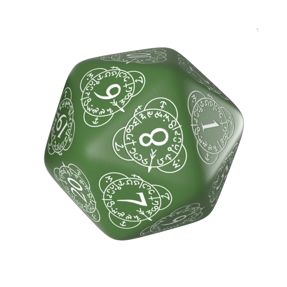 Dice Life Counter D20 Q-Workshop Green White - eMAG.bg