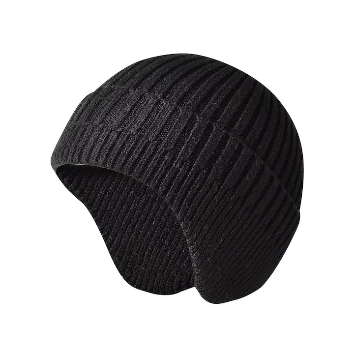 Мъжка шапка, Акрил/Вълна, Универсален размер, Черен