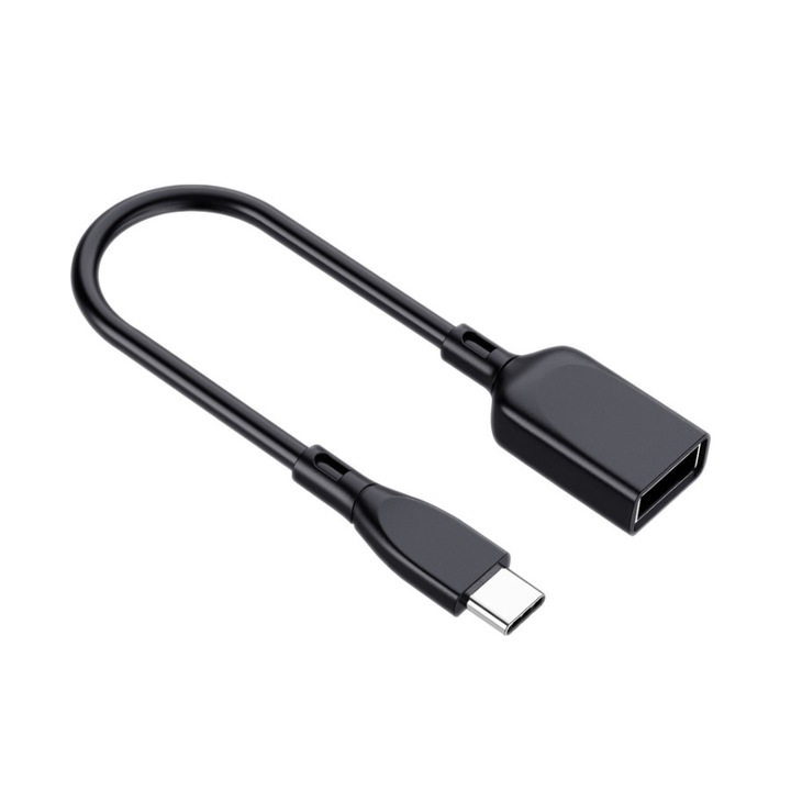 Преходен кабел USB 3.1 Type-C мъжки към USB женски OTG, 15см