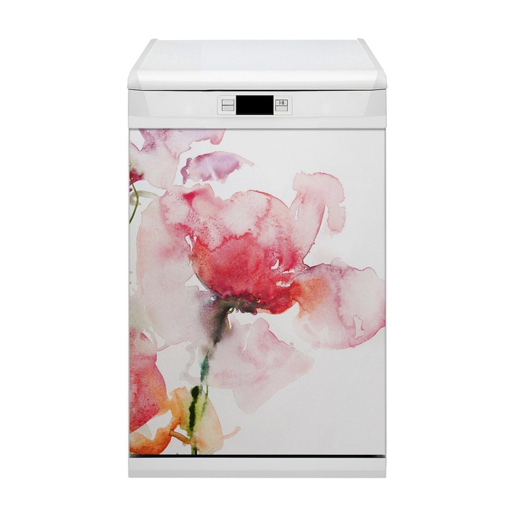 Magnet, pentru masina de spalat vase, Flori de acuarela, 45 cm x 70 cm
