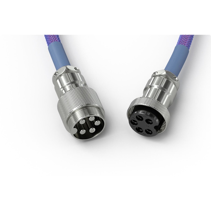 Kábel mechanikus billentyűzethez Glorious Coiled Cable USB-A - USB-C, kobaltkék