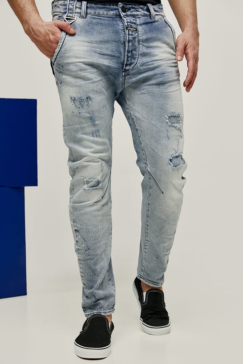 Blugi barbati, Edward Jeans, Lainey-Gl/E, Bumbac/Elastan, Albastru denim deschis