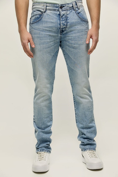 Blugi barbati, Edward Jeans, Vish-Ks, Bumbac/Elastan, Albastru denim deschis