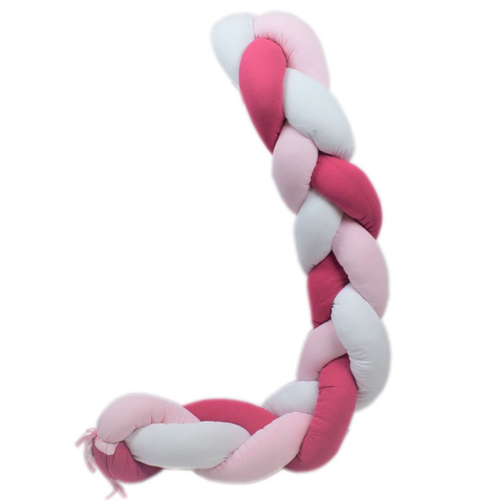 Обиколник плитка AV Baby, 140 см, Бял/Розов/Циклама