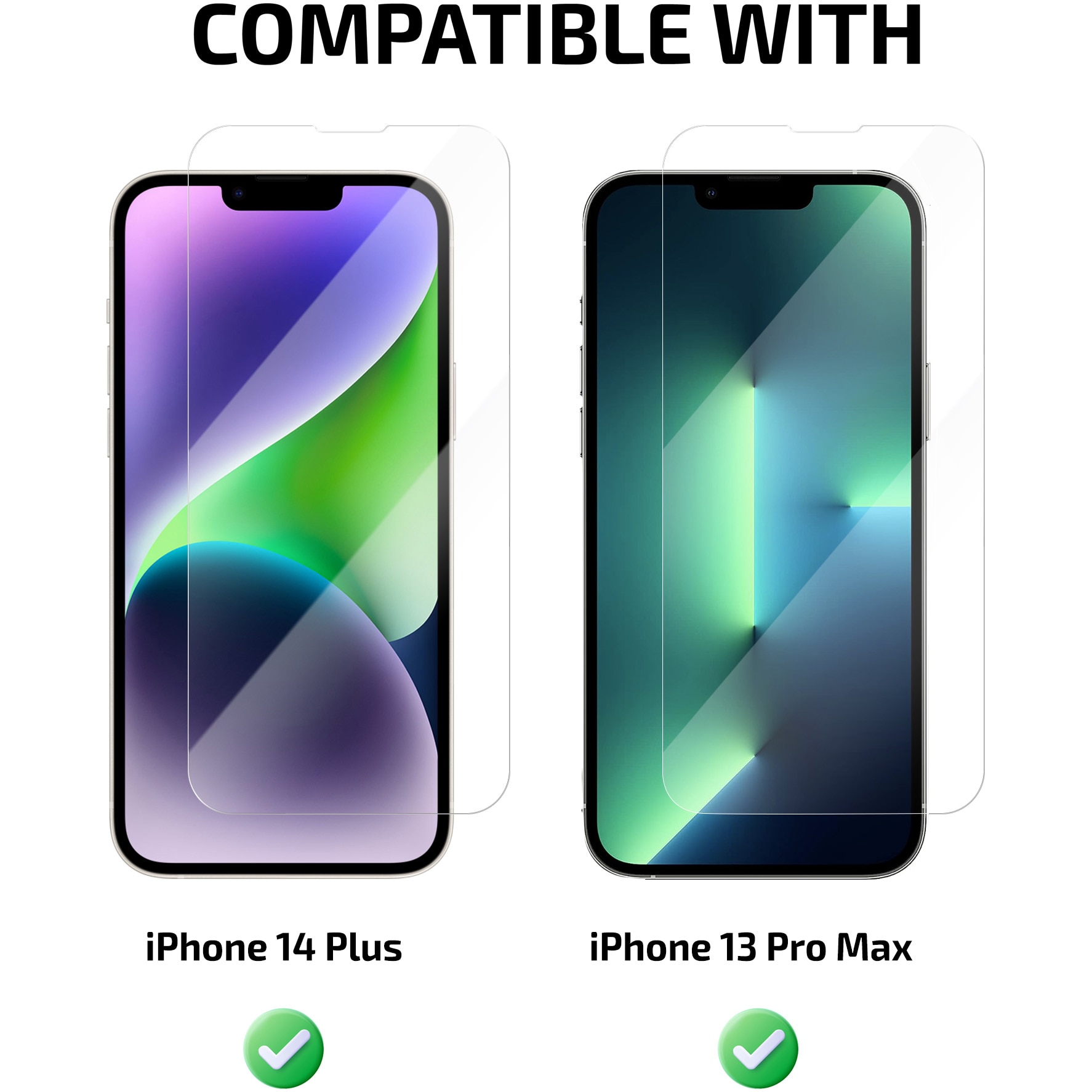 Folie de protectie A+ Tempered Glass 2.5D pentru iPhone 14 Plus / 13 Pro Max
